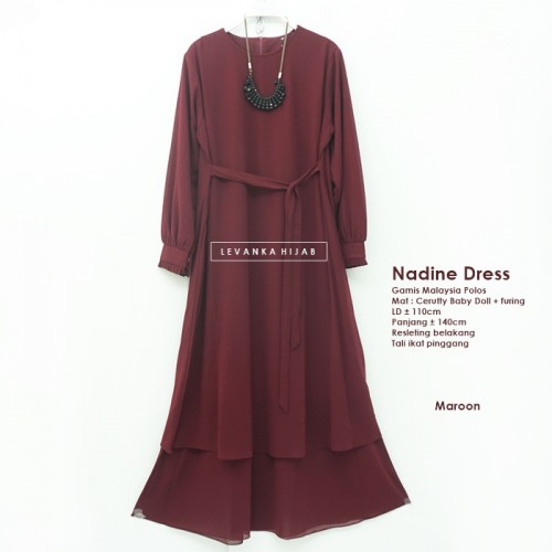 Nadine-006 Gamis Malaysia Polos